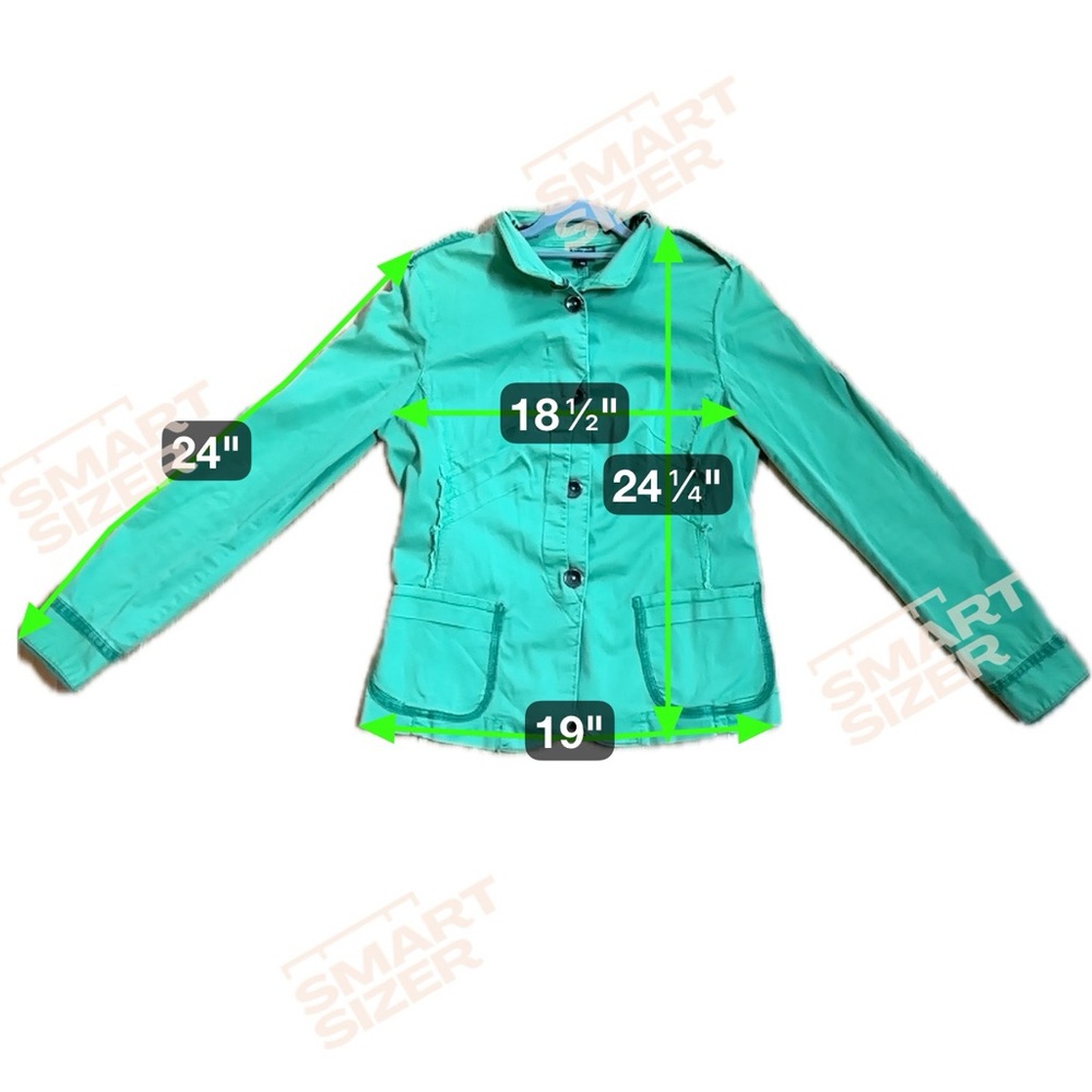 Desigual Bright Green embroidered Utility Jacket sz 40 - Picture 5 of 5